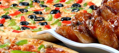 pizza and wings